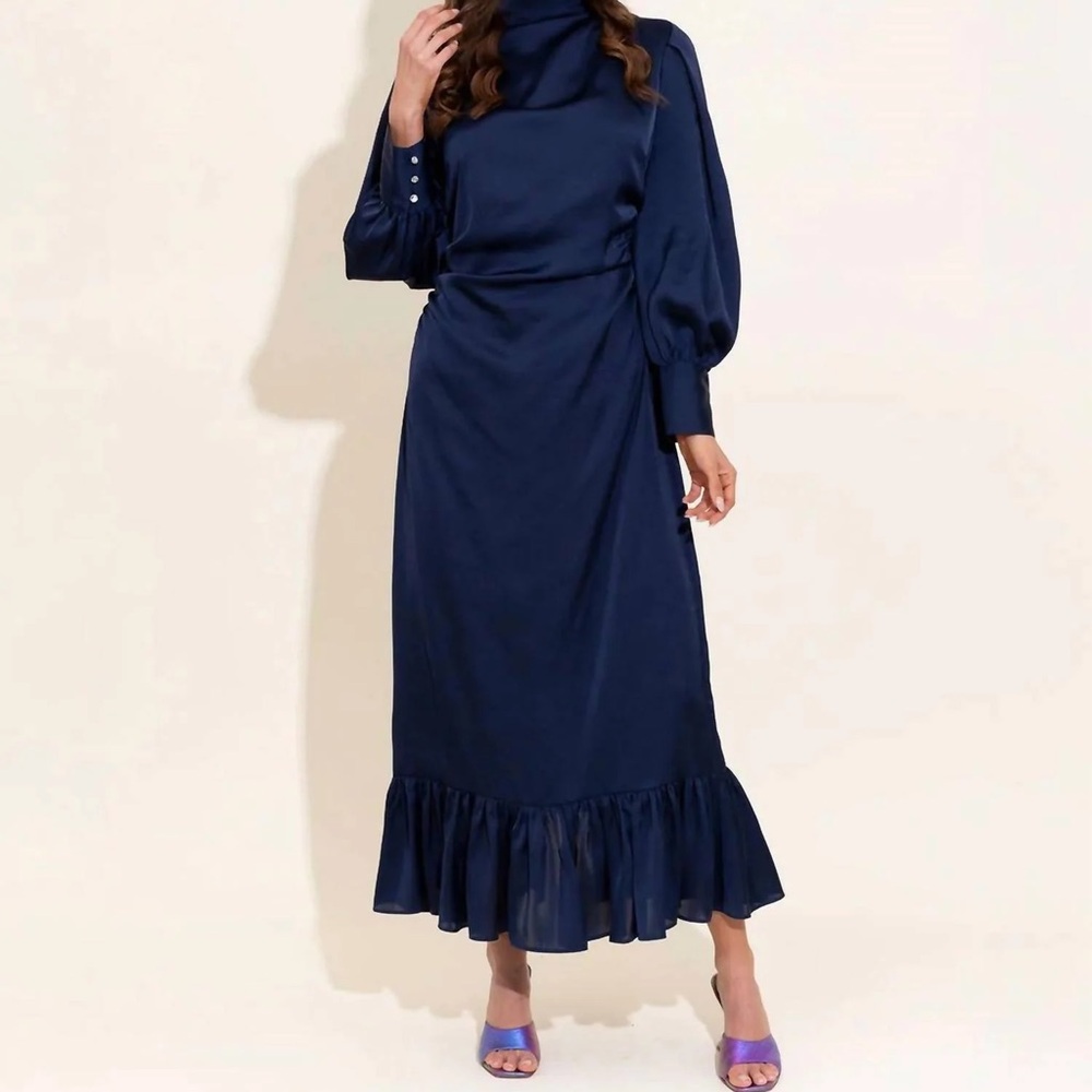 Alden Adair Long Sleeve Midnight Navy Dress